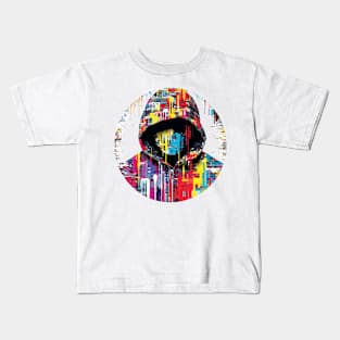 Hacker Game Urbain City Life Mistery Shadow Abstract Kids T-Shirt